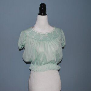 Vintage Mint Green Princess Top
